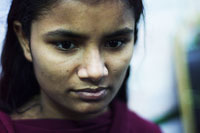 En moderne slave. Denne unge pige blev solgt som husslave i Bangladesh. (foto: Michael S. Lund)