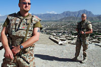 Two Danish members of the Danish ISAF-force in Afghanistan are guarding the city of Kabul (photo: Michael Lund)